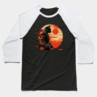 samurai cat Baseball T-Shirt